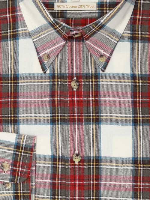Viyella Hemd 80/20 in Dress Stewart Tartan Classic Fit mit Button-Down Kragen – Bild 3